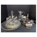 Silver Colored Tea Set. Silver Colored Tea Set.