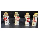 Porcelain Christmas Noel Angels. Porcelain Christmas Noel Angels.