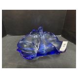Blue Shannon Crystal Basket. Blue Shannon Crystal Basket.