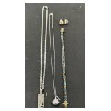 Sterling Silver Necklaces, Bracelet & Earrings. Sterling Silver Necklaces, Bracelet & Earrings.