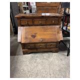 Mid Century Pine Slant Front Side Table. Mid Century Pine Slant Front Side Table.