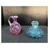 Opalescent Cranberry Pitcher & Perfume. Opalescent Cranberry Pitcher & Perfume.