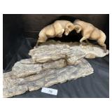 Classic Critters Figurine Of Rams Locking Horns. Classic Critters Figurine Of Rams Locking Horns.