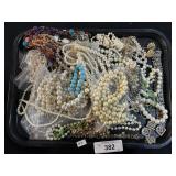 Tray Of Costume Jewelry, Bracelets, Necklaces, Tray Of Costume Jewelry, Bracelets, Necklaces,