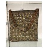 Rare Vintage Leather Foreign Coin Bag. Rare Vintage Leather Foreign Coin Bag.