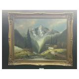 Artist Signed Oil On Canvas Landscape. Artist Signed Oil On Canvas Landscape.