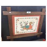 Framed Duck Fabric Art. Framed Duck Fabric Art.