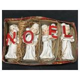 4 Japan Christmas Noel Angel Figurines. 4 Japan Christmas Noel Angel Figurines.