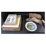 Native American Books, Plates, Instruments.