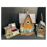 Wooden Birdhouses & Music Jewelry Box.