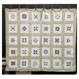 Traditional Pattern Coverlet Quilt.