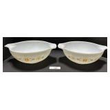 Vintage Town & Country Pyrex Mixing Bowls.