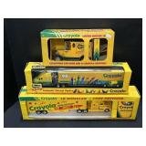 3 New Crayola Diecast Toy Trucks.