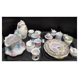 Floral Porcelain Tea Set/China.