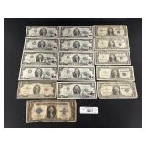 1923-1957 Dollar Bills, 1953-1976 2 Dollar Bills.