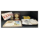 Cigar Advertising, Weather Barometer, Desk Clock.