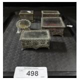5 Vintage Trinket Boxes.