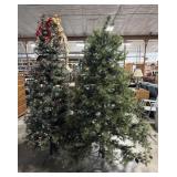 (2) High End Artificial Christmas Trees.