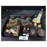 Cast Iron Door Stops, Figures, Pans.