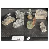 7 Decorative Glass Items.