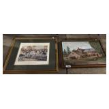 Artist Signed Acrylic On Canvas, Framed Hunting