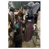 (2) Golf Bags & Golf Clubs.