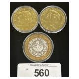 .999 Silver Casino Token, 2-2020 Trump Tokens.