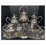 Silver On Copper Tea & Coffee Set.