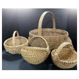 4 Oak Split Baskets.