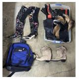 Womenï¿½s Heeled Boots, Shoes, Backpack.