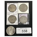 .999 Troy Oz Round, 10% Silver & 80% Silver Coins.