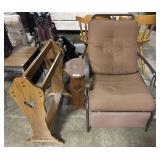 Heart Cutout Quilt Rack & Side Table, Upholstered