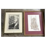 London Brass Rubbing, Signed Ship Print.