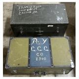 2 U.S. Military Foot Locker Trunks.