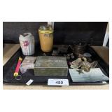 Peanut Butter JarW/Marbles, Floral Vase, Eagle