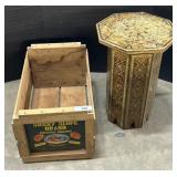 Sunny Slope Peach Adv Crate, Plant Stand.