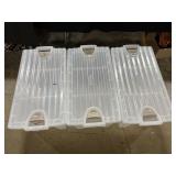 3 Large Rubbermaid Storage Totes.