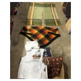 Crochet Blanket, Shawls, Novelty Aprons.
