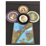 Victorian Girl Round Glass Flue coverings.