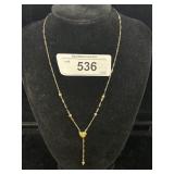 14K Gold Heart Pendant Necklace.