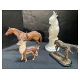 Equestrian Horse Jockey sculpture, Ceramic