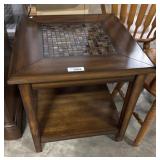 Inlayed Mahogany End Table.