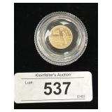 10K Gold 10th Anniversary Man On Moon Medal.