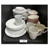 Corelli Vitrelle Dinnerware, Cups, Plates, Bowls.
