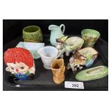 Assortment Of Planters, Ceramic Pitchers.
