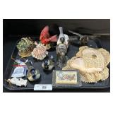 Pewter Bird Figures, German Ceramic Figurines.