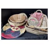 7 Native Wicker Baskets.