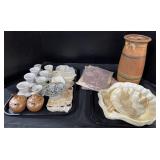 Capiz Shell Dishes, Fremont Petroglyph Replica.