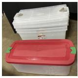 4 Large Rubbermaid Storage Totes.