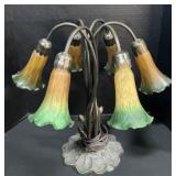 Tiffany Style Lily Pad Table Lamp.